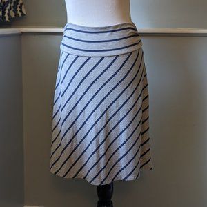 $5!!! Faded Glory Navy Stripe Stretch Knit Skirt